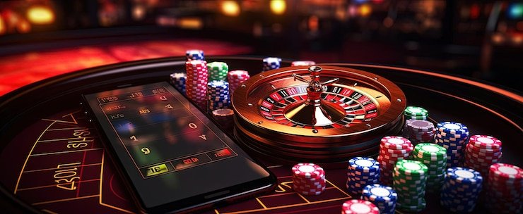 Live blackjack table crowded with players